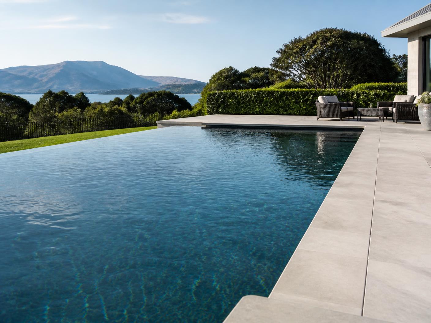 Crystal-clear pool at a premium New Zealand home